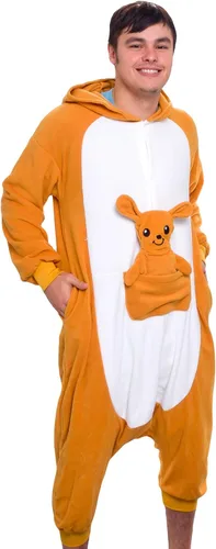 Vista 2 de Adult Onesie Halloween Costume - Animal and Sea Creature - Plush One Piece Cosplay Suit for Adults, Women and Men FUNZIEZ!