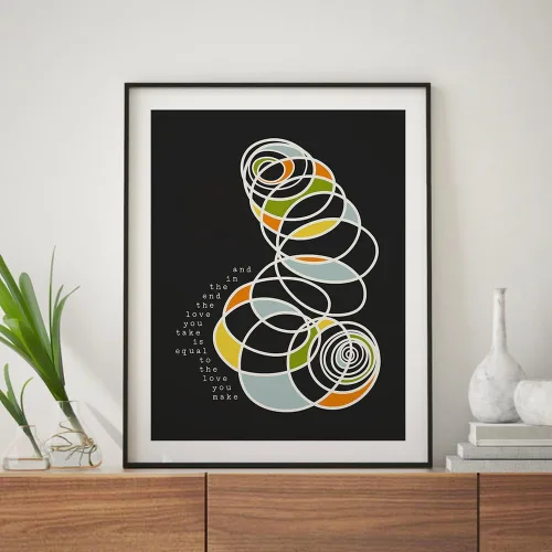 Vista 5 de Póster de letra de canción, impresión moderna de mediados de siglo, arte musical de banda de rock, decoración estética para dormitorio, sala