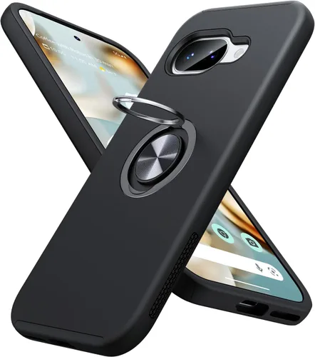 Vista 51 de JAME Funda delgada para Google Pixel 7 Pro, soporte de anillo a prueba de Azul