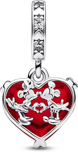 Vista 2 de PANDORA Charm colgante Disney x 792522C01 Murano, Plata esterlina, Circonita Cúbica