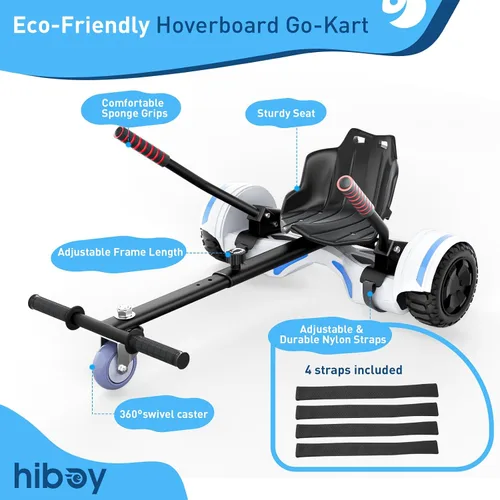 Vista 8 de [Usado] Hiboy HC-01 Hoverboard Seat Attachment for 6.5" 8" 8.5" 10" Hoverboards, Easy Assembly & Adjustable Frame Length Buggy Attachment