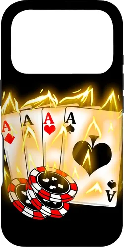 Vista 30 de Burning Four Aces Poker Cool Quad Aces Poker Player Gift Case for iPhone 17