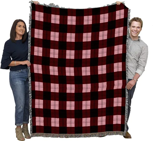 Vista 21 de Pure Country Weavers - Manta a cuadros Black Watch Tartan - Tapicería de regalo tejida con patrones, de algodón - Fabricada en Estados Unidos (72x54)