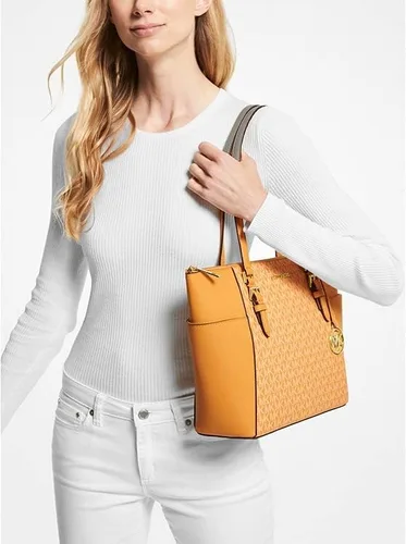 Vista 3 de Michael Kors Charlotte - Bolso grande de cuero con cremallera superior