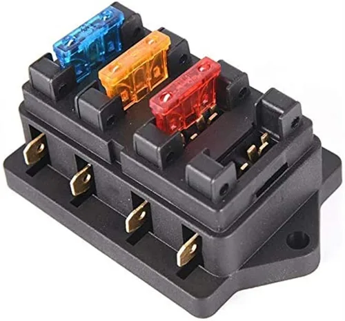 Vista 3 de Fuse Car 4 Way Circuit Standard ATO Blade Fuse Box Block Holder 12V/24V+4 Way Fuse