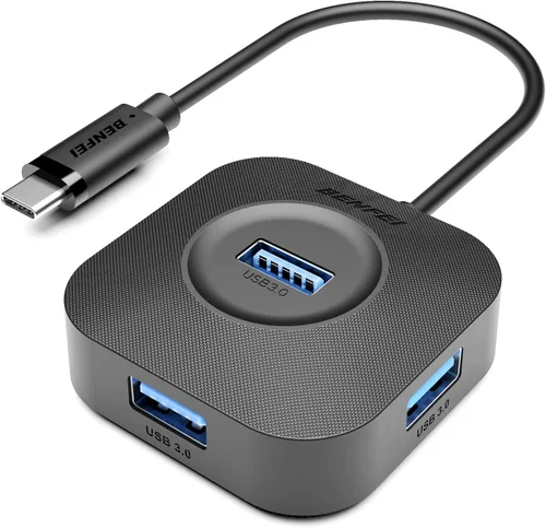 Vista 8 de BENFEI Hub USB 3.0, 4 puertos USB A Splitter Ultra compacto para mouse, teclado, unidad flash, disco U, impresora compatible con laptop, PC