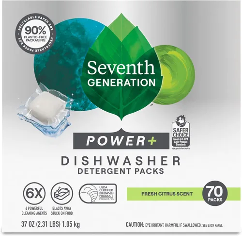 Vista 10 de Seventh Generation Power Plus Detergente automático para lavavajillas 15 unidades, 7.9 oz