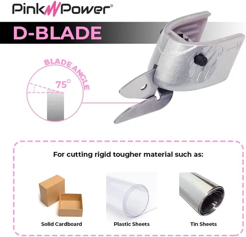 Vista 2 de Cuchilla de repuesto de cartón y metal para tijeras eléctricas inalámbricas Pink Power HG2043 4V de iones de litio rosa (hoja PPD: 1 unidad)