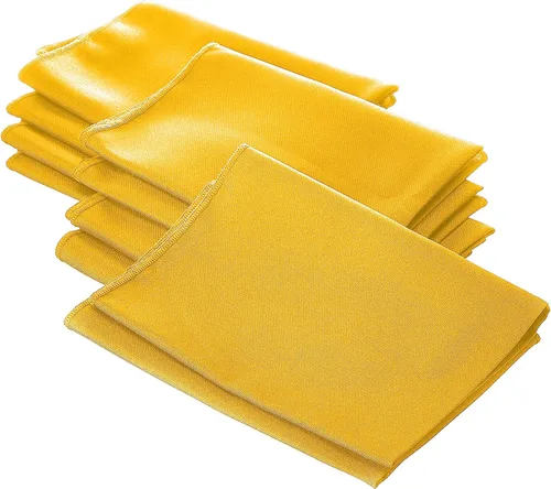 Vista 4 de LA Linen Paquete de 10 servilletas de popelina de poli, servilletas de tela suave, servilletas lavables y reutilizables, servilletas de mesa