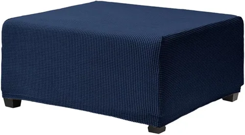 Vista 8 de Fundas otomanas elásticas de jacquard suave, fundas otomanas rectangulares de almacenamiento para reposapiés, protector de muebles de sala de estar