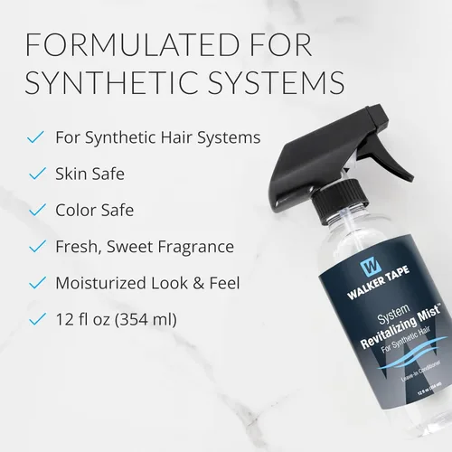 Vista 3 de Walker Tape System Revitalizing Mist Spray de 12 onzas líquidas para sistemas de cabello sintético, cuidado de la peluca, soporte desenredante