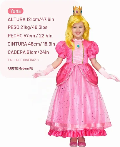 Vista 6 de Spooktacular Creations Vestido de princesa rosa de Halloween, vestido de princesa para niños, disfraz de corona de melocotón para cumpleaños de niñas
