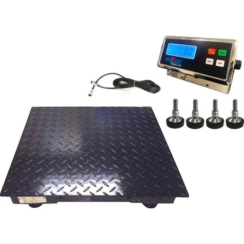 Vista 13 de SellEton - Báscula industrial de suelo de 10,000 libras x 1 libra, 24 x 24 pulgadas, báscula de palés precisa con indicador digital de metal