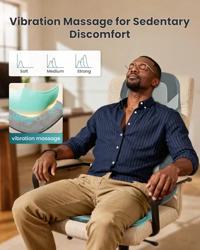 Vista 5 de Snailax Shiatsu - Masajeador de espalda con calor, almohadilla para silla