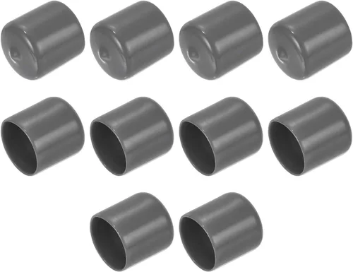 Vista 69 de uxcell 10 tapas de goma para extremos de 0.591 in de identificación, tapa de extremo redondo, protectores de rosca de tornillo, color negro