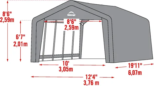 Vista 2 de ShelterLogic gazebo cochera para autos