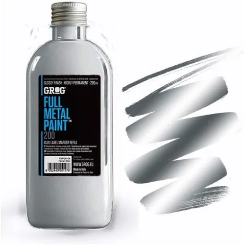 Vista 4 de Grog Ink Full Metal Paint refill 6.8 fl oz Negro
