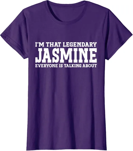 Vista 11 de Jasmine Personal Name - Camiseta divertida de jazmín para mujer y niña, Negro