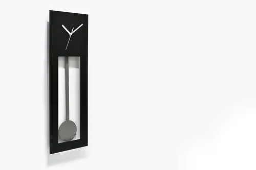 Vista 3 de Bluntly Modern Design - Modern Grandfather Pendulum - Wall Clock/Table Clock - Customize Black Face/Concrete Pendulum as the main photo
