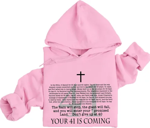 Vista 7 de Your 41 is Coming - Sudadera con capucha y versículo bíblico cristiano de Jesús