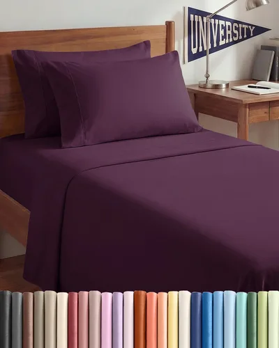 Vista 115 de Juego de sábanas Twin de 4 piezas - Cómodo, transpirable y refrescante - Juego de ropa de cama de lujo de hotel ultrasuave con bolsillos profundos