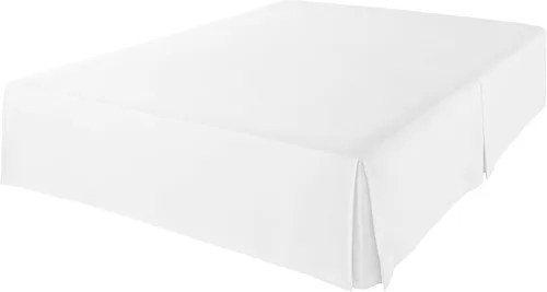 Vista 3 de Amazon Basics Falda de cama plisada ligera, tamaño King, color blanco brillante, lisa