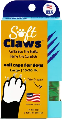 Vista 16 de Almohadillas blandas para uñas para perros con diseño antideslizante fabricadas en EE. UU. - 40 cubiertas de uñas para perros para una protección