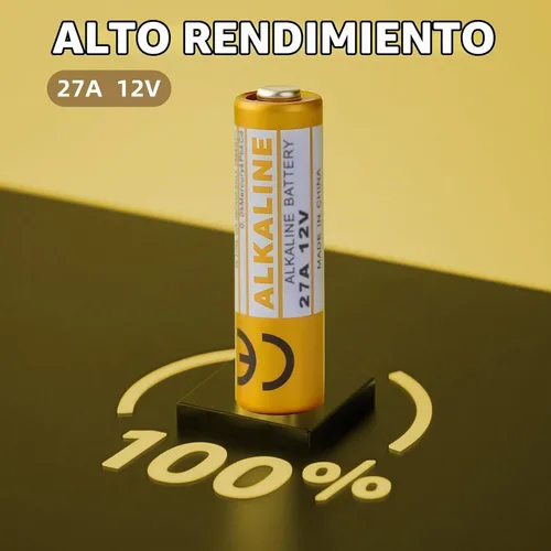 Vista 5 de Paquete de 12 baterías alcalinas 27A A27 12V