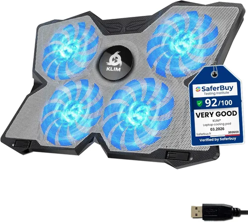 Vista 8 de KLIM Wind Almohadilla de Refrigeración para Laptop - Más de 500 000 Unidades Vendidas - Nueva Versión - El Ventilador de Refrigeración de Acción