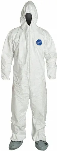 Vista 8 de DuPont Tyvek 400 TY122S - Overol protector desechable con capucha, botas