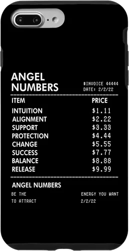 Vista 12 de iPhone 16 Números Ángel Recibo 111 222 333 444 Estuche de numerología espiritual
