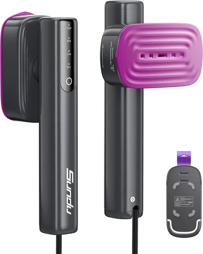 Vista 9 de Vaporizador para ropa, potente plancha de vapor portátil de 1200 W, calentamiento rápido de 15 segundos, tanque de 3.5 fl oz, vapor continuo de 20