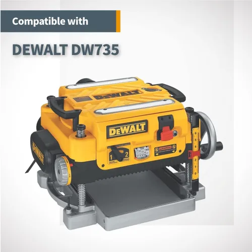 Vista 3 de POWERTEC 3 cuchillas cepilladoras de 13 pulgadas 3 piezas para cepilladora DeWalt DW735, DW735X, repuesto para cuchillos cepilladores DW7352 y bolsa