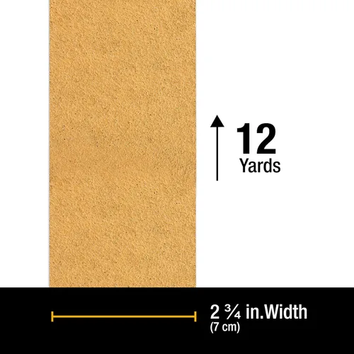 Vista 2 de Dura-Gold Premium – Oro de 40 Grano – Rollo de papel de lija continuo de Longboard con respaldo de gancho y bucle, 2-3/4 pulgadas de ancho, 12