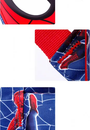 Vista 5 de SUFRAH Mochila de dibujos animados de 13 pulgadas Rojo y Azul Comic Impermeable Durable Ligero Bookbag Moda Causal Bolsa de Viaje, estilo 2, dibujos