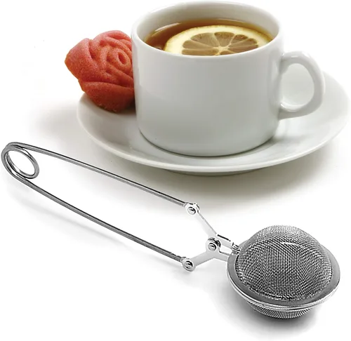 Vista 3 de Norpro Infusor de té de malla de acero inoxidable, 2 pulgadas, plateado