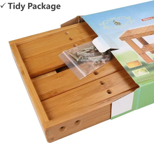Vista 9 de ASelected Taburete de ducha de madera de 13 pulgadas con estante