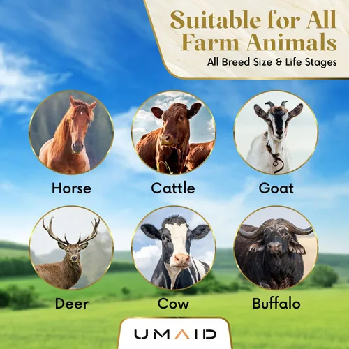 Vista 5 de UMAID Sal del Himalaya para lamer 6 libras en cuerda para animales de caballo, ciervo, cabra y ganado, bloque de sal del Himalaya, 1 paquete