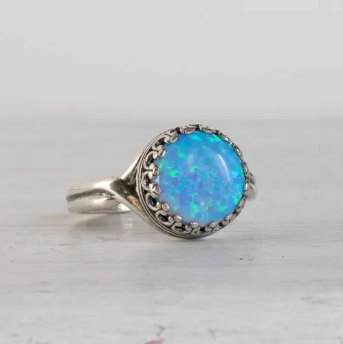 Vista 37 de 925 Sterling Silver Gemstone Rings for Women - Anniversary Rings for Women - Sterling Silver Rings for Women - Dainty Sterling Silver Rings