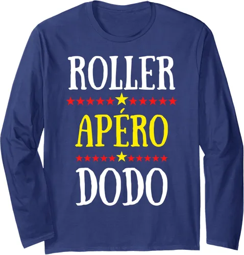 Vista 6 de Roller Apéro Dodo Programme Vacances Week-End Patins Sport Long Sleeve T-Shirt