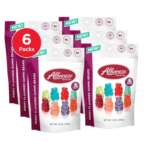 Vista 8 de Albanese World's Best - Ositos de goma de 12 sabores, bajos en sodio, sin grasa, sin gluten, bolsa de 1 onza de caramelo (paquete de 200)