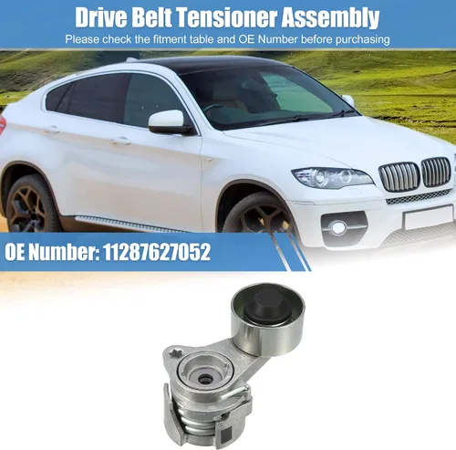 Vista 2 de X AUTOHAUX Conjunto tensor de correa con polea para BMW 740i 740Li 2009-2012, para BMW X6 2007-2010 Transmisión automática Reemplazar