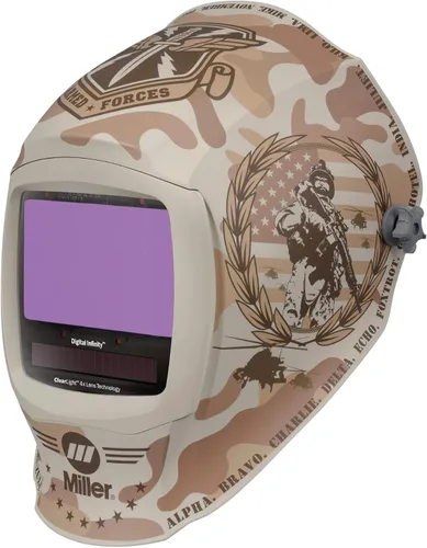 Vista 10 de Miller Digital Infinity™, ClearLight 4X - Auto Darkening Welding Helmet for Men with Light State and 4 Arc Sensors - Lightweight Welding Hood