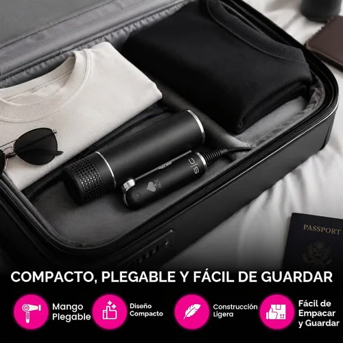 Vista 4 de StyleCraft Secador de pelo plegable Ace con motor de 1600 W, diseño apto