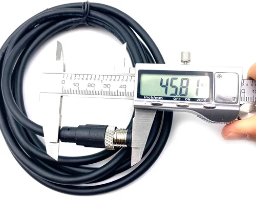 Vista 5 de M12 Cable conector macho de 12 pines, un código de cable de moldeo recto Sensor de aviación masculino Cable eléctrico de PVC Cable moldeado