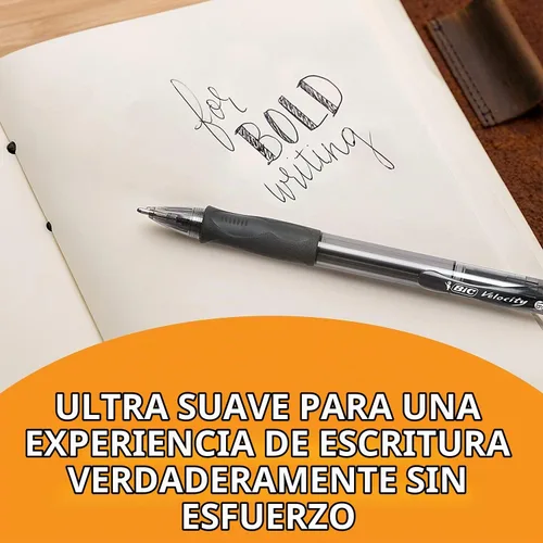 Vista 6 de BIC VLGB11BK Velocity Bolígrafo retráctil, tinta negra, 0.063 in, audaz, docena