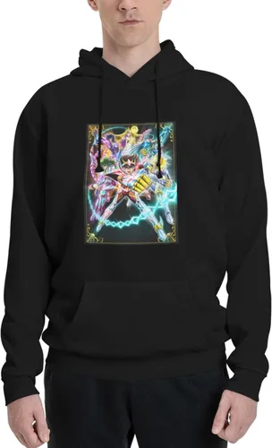 Vista 4 de KLEIDUNG Anime Saint Seiya Hoodie Womens Casual Sweatshirts Long Sleeves Drawstring Pullover Hooded