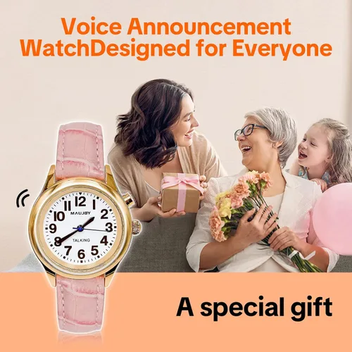 Vista 6 de Talking Watch, Loud Clear Voice for Elderly Blind or Visually Impaired, Speaks The Time, Date or Alarm Time