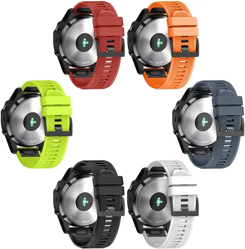 Vista 12 de NotoCity - Correa compatible para reloj Fenix 5X, de 26 mm de ancho, correa de silicona suave para Fenix 8 Pizarra