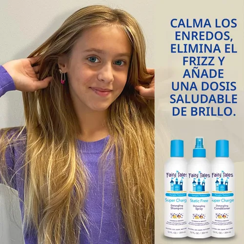 Vista 3 de Fairy Tales Tangle Tamer Super Charge - Acondicionador desenredante para niños, sin parabenos, sin sulfatos, sin gluten, sin nueces, 12 onzas